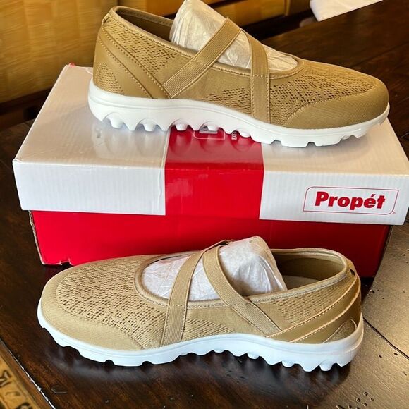 PROPÉT Women’s Mary Jane Sneakers Breathable Mesh Strap Tan Honey Size 9.5 M B) - Picture 1 of 13
